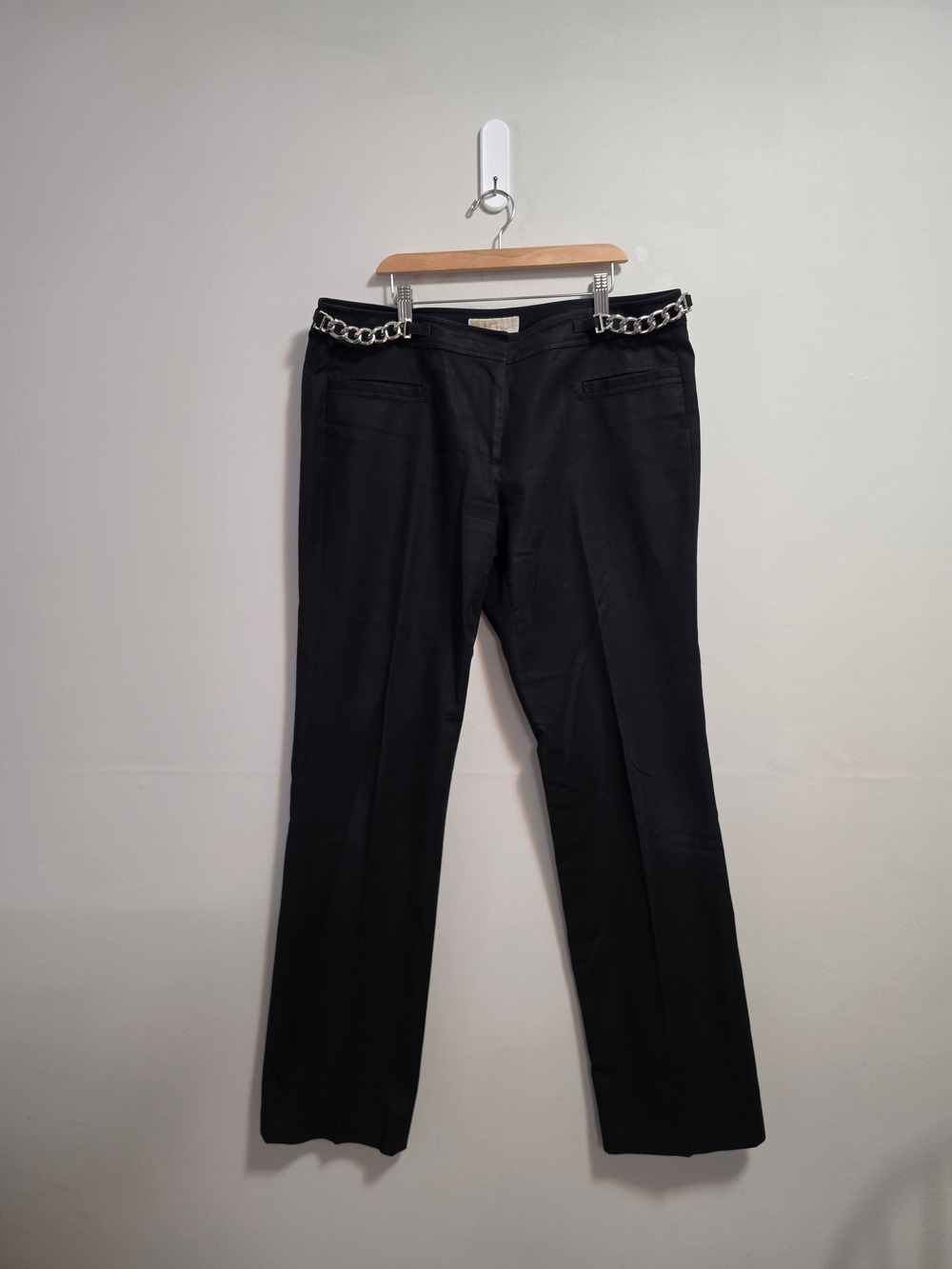 Michael Kors Black Tailored Trousers with Metallic Accent